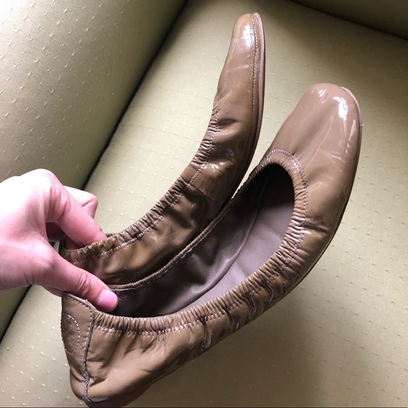 Tory Burch Olive GREEN Eddie Flats Patent Leather - Picture 3 of 5